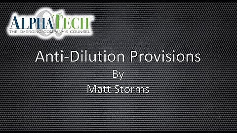 Anti-dilution Provisions