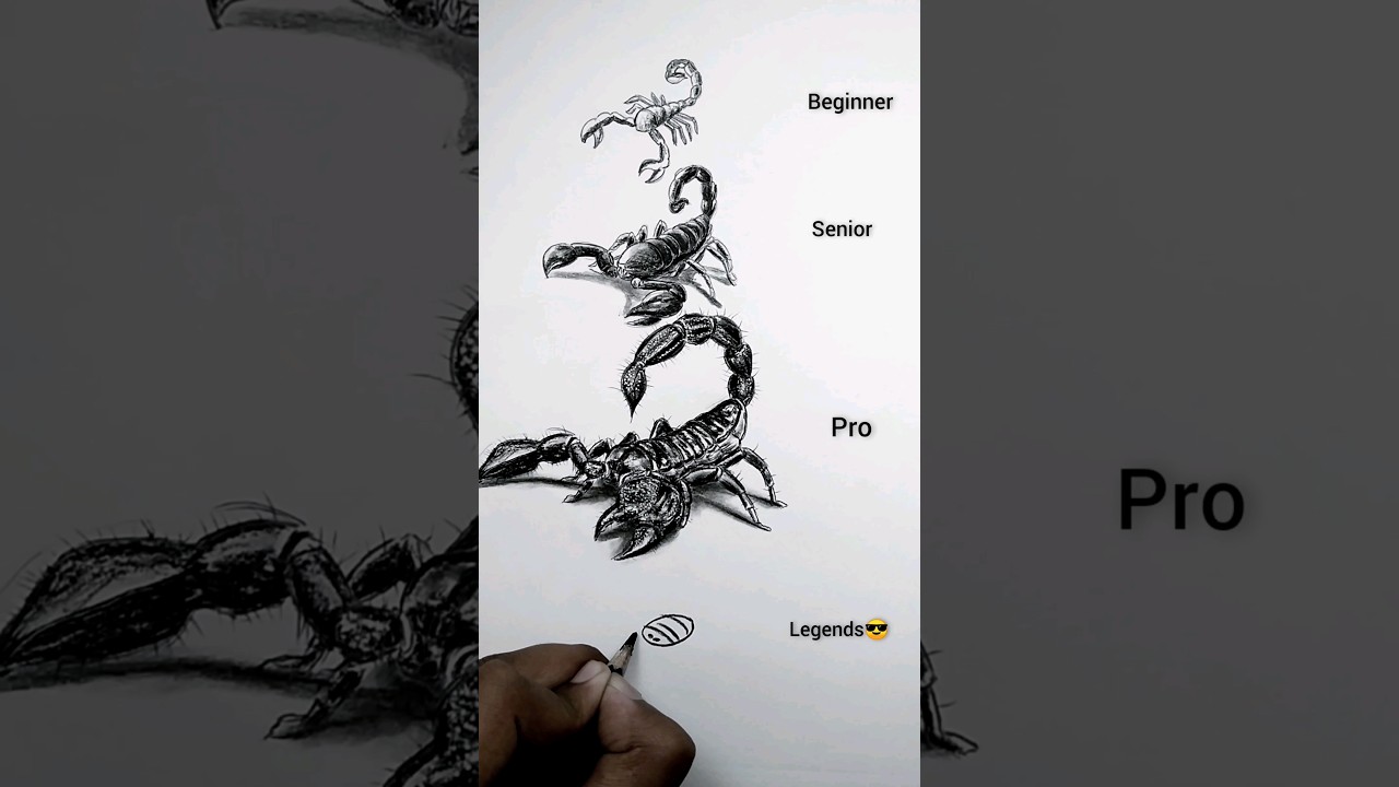 how to draw scorpion 