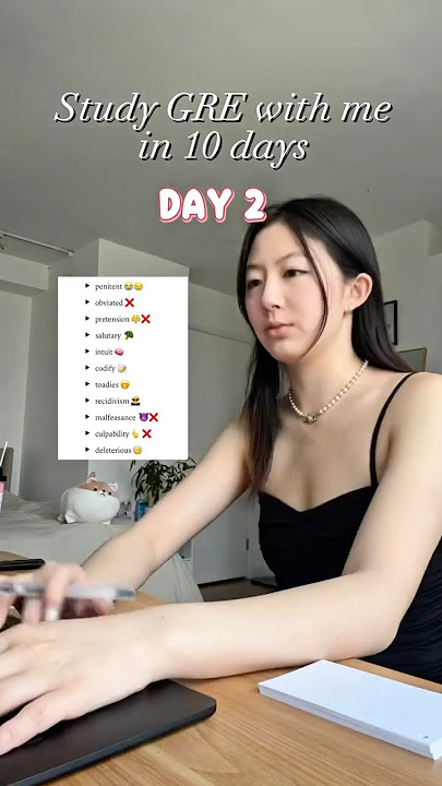 📚✨study GRE with me in 10 days | day 2 #gre #exam #study