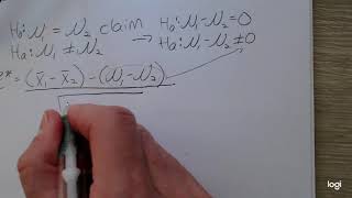 Hypothesis Test Between Means Independent Samples Sigmas Known - Two-Tailed