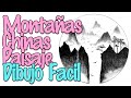 Como Dibujar Montañas Chinas con Nubes | Dibujo Fácil