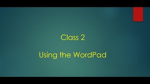 Using the WordPad | Class 2  | Computer Tutorial for Beginners in English 2022 #6
