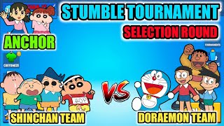 SHINCHAN TEAM VS DORAEMON TEAM IN STUMBLE GUYS TOURNAMENT😂😂 || SELECTION ROUND || WHO WILL WIN?? 😱 screenshot 4