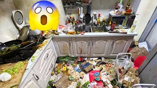 🤢OH MY GOD, THE KITCHEN IS SO DIRTY! FULL OF GARBAGE!