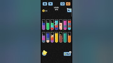 water color sort Level no 670 a best game walkthrough solution IOS/android