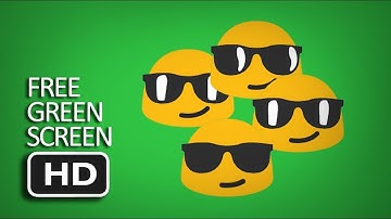 Free Green Screen - Sunglasses Emoji (Advanced Animation)
