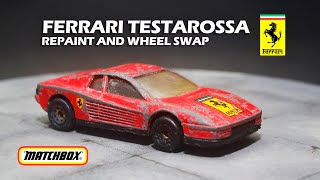 MINOR REPAIR ON JUNK FERRARI TESTAROSSA MATCHBOX