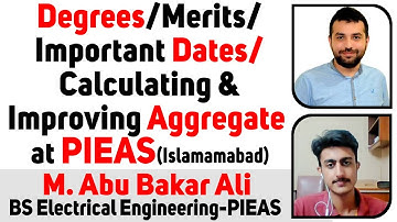 Degrees/Merit list/Important Dates/Testing Pattern/Calculating & Improving Aggregate at PIEAS 2021