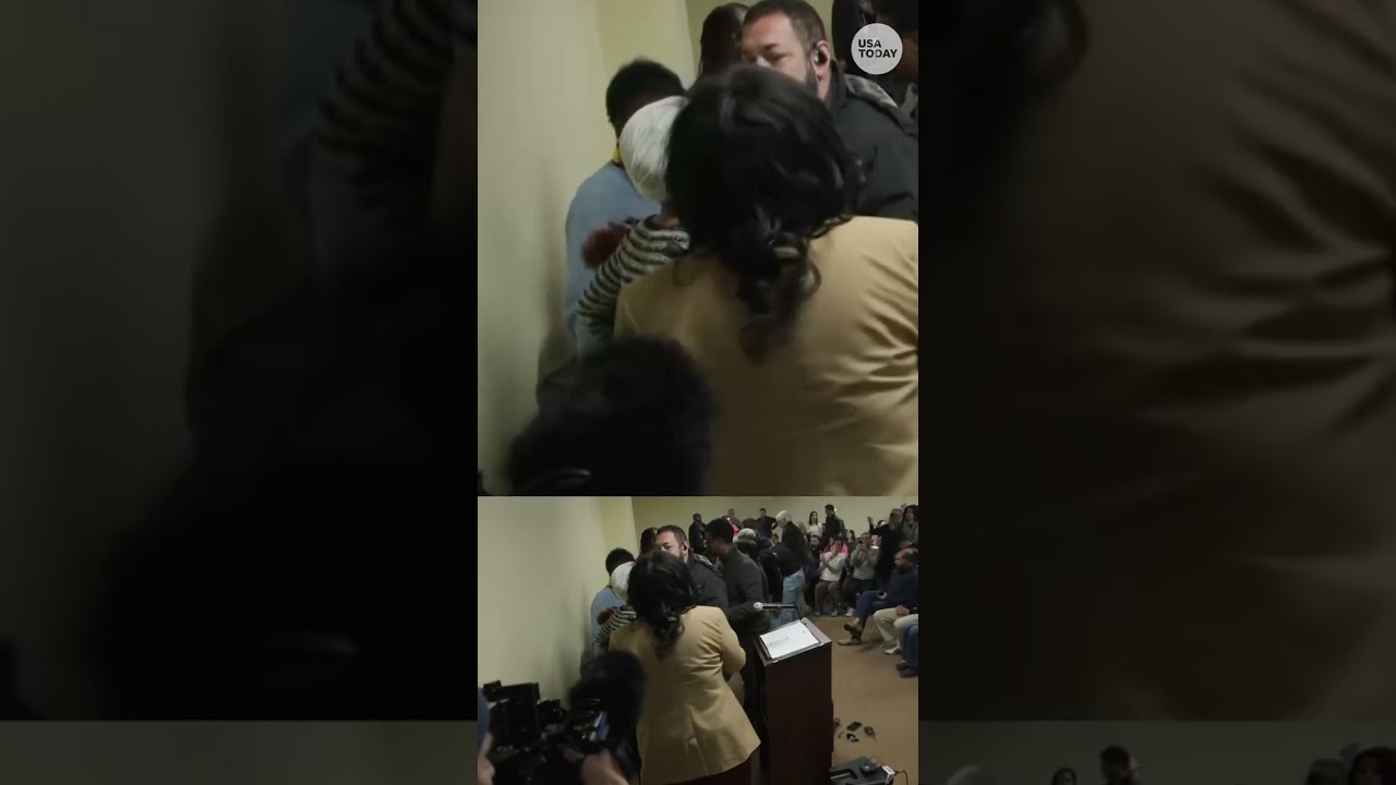 Man sprays Rep. Ilhan Omar with unknown substance during town hall