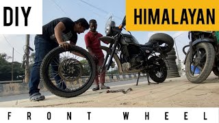 DIY  Himalayan Front Wheel Removal & Mounting   let’s learn things #RajV