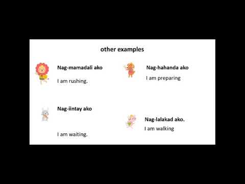 How to speak Tagalog: Nag verbs with "Ako"