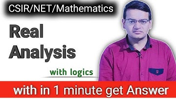 Solution June 2011 Real Analysis || CSIR/NET/MATHEMATICS