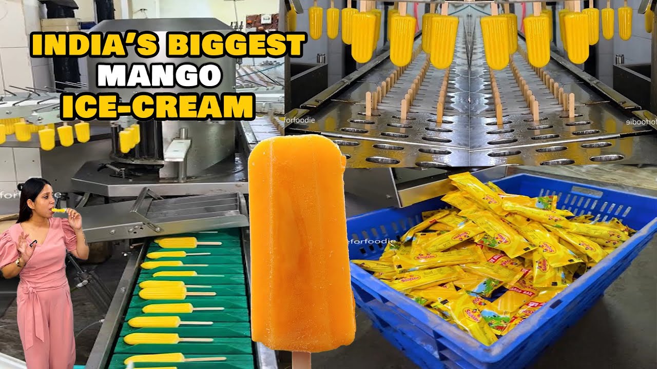 India's biggest Mango Ice Cream Mega Factory 1 lakh Ice Cream Bulk Making Rs.5/-only