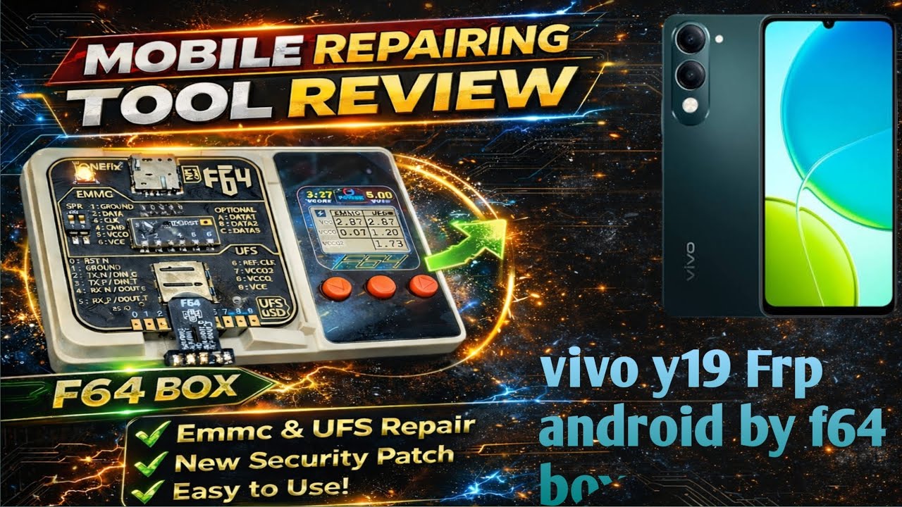 Vivo Y19 FRP Remove Android 15 by f64 isp connect without modification 