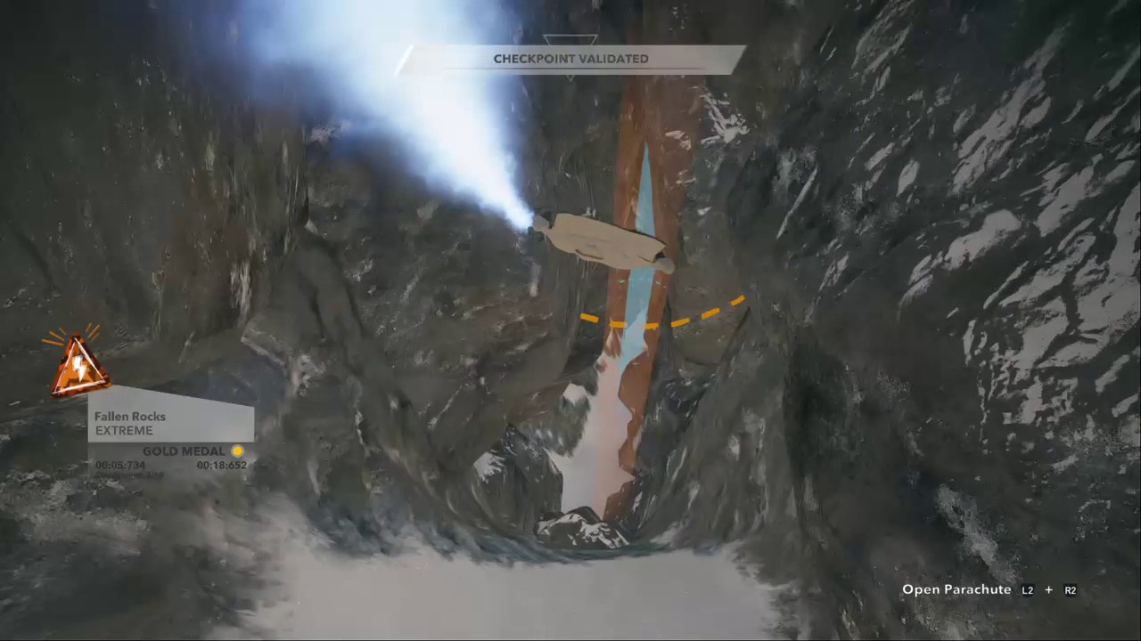 Fallen Rock , extreme wingsuit race - STEEP