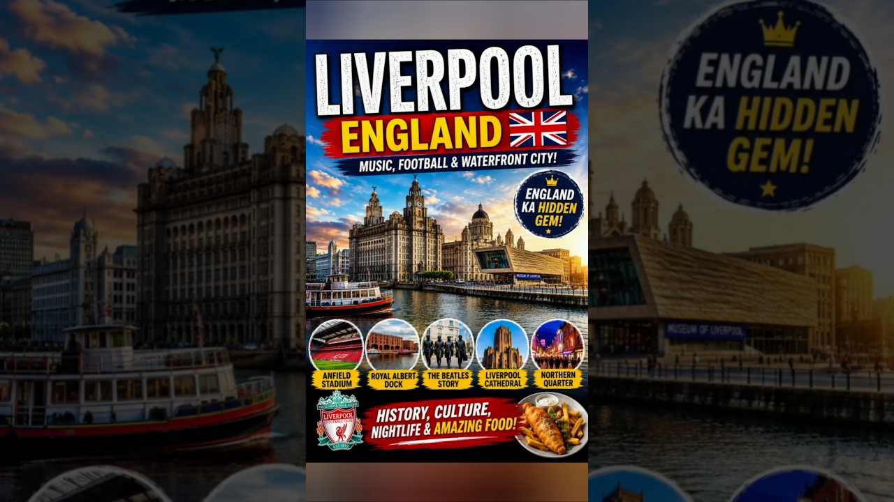 🇬🇧 Liverpool – England का Music & Football City 😍 | Hidden Gem Travel Guide!”#sorts #travelguide