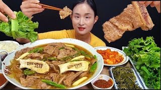 [집밥먹방] 통큰오리착한삼겹 1석3조 수제양념돼지갈비 먹방 (돼지갈비밀키트 캠핑푸드 차박요리)(Duck, Pork Belly, Seasoned Pork Ribs Mukbang)