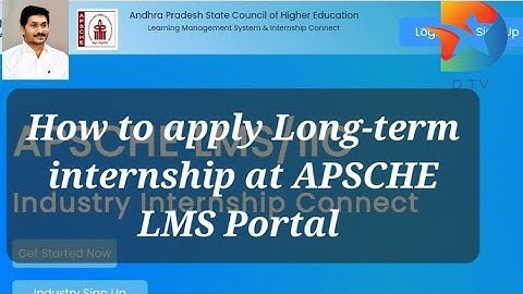 How to Apply Long-term / Short term Internship at APSCHE LMS Portal