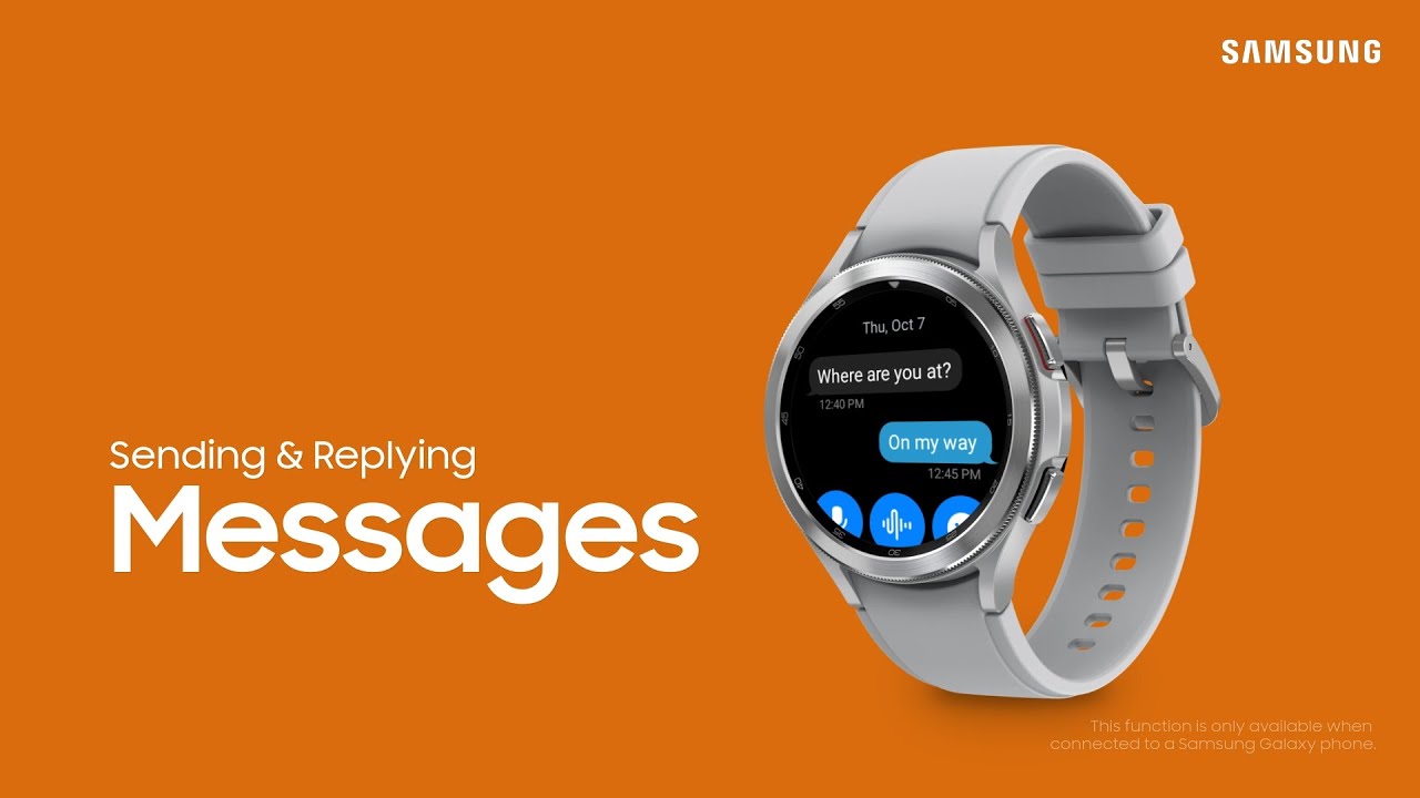 Send and receive messages on your Samsung smart watch