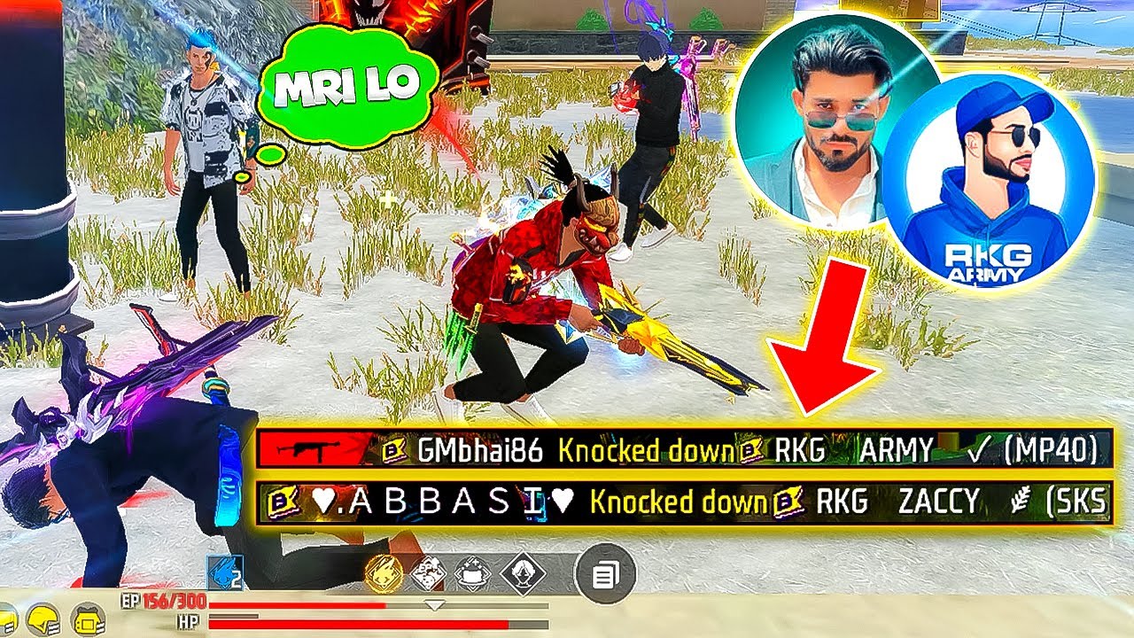 RKG Zaccy & RKG Army! I KILLED TOP YouTubers 💪 | Free Fire Pakistan 🇵🇰 ...