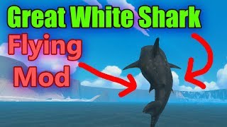 OMG FLYING GREAT WHITE SHARK MOD | Feed and Grow Fish Modded