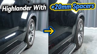 How A Highlander With 20mm Spacers 5x114.3 Look? - BONOSS Toyota Parts Online