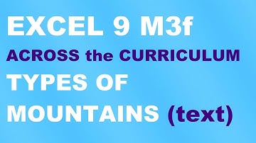 EXCEL 9 for Kaz M3f "TYPES of MOUNTAINS" text