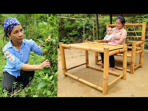 14-Year-Old Single Mother Make Bamboo Tables & Chairs, Neighbors Suspect The Husband Has Second Wife