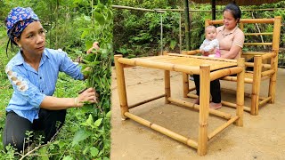 14YearOld Single Mother Make Bamboo Tables & Chairs, Neighbors Suspect The Husband Has Second Wife