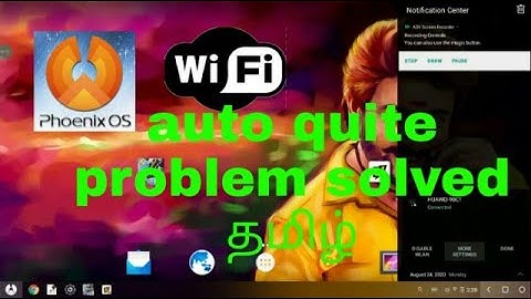 How to fix wifi auto quit problem in phoenix os tamil