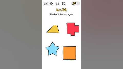 Brain Out level 58 Find out the hexagon!