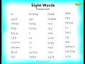Learn Preschool English Sight Words ~ You Tube ~