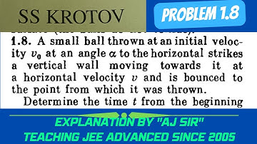 SS KROTOV PROBLEM NUMBER 1.8 #physics #physicsolympiad #jeeadvance #AJSsir