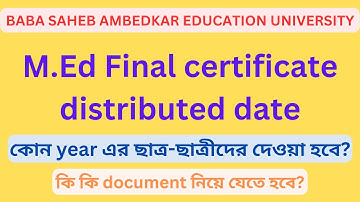 m.ed final certificate distributed date 2023. Wbuttepa New notice 2023. BSAEU m.ed exam update 2023.
