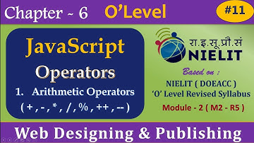 #11 #chapter6 #olevel #JavaScript  about arithmetic operators in hindi #operators #arithmetic