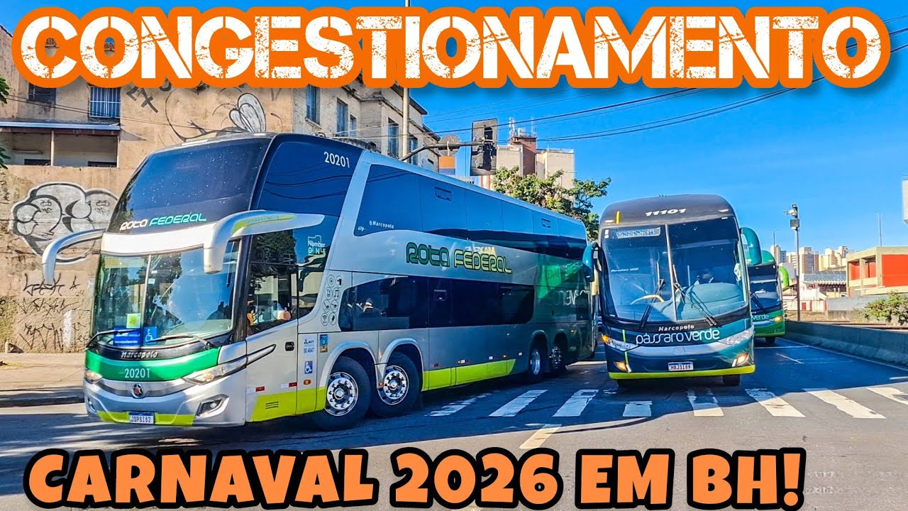 MOVIMENTO INTENSO!! MUITOS ÔNIBUS CHEGANDO EM BH