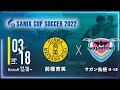 【SANIX CUP 2022】前橋育英 vs サガン鳥栖U-18　グループB サニックス杯ユースサッカー大会2022(スタメン概要欄掲載)