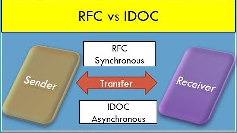 What is RFC and IDOC | What is the difference between RFC and IDOC | synchronous vs asynchronous