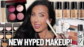 TONS of NEW MAKEUP RELEASES TESTED! Chanel Rouge Noir, Dior, Armani Luminous Silk, Huda, Byredo