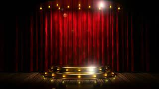 VJ Loop - Red Curtains with stage lights Motion Graphics /Curtains for video editing/LEDVIDEOWALL