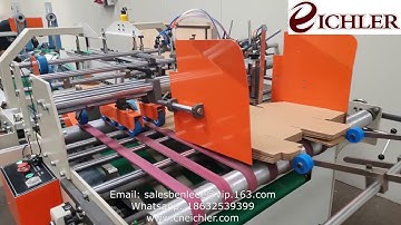 Semi Automatic Corrugated Carton Folding Gluing Machine / Corrugated Box Folder Gluer
