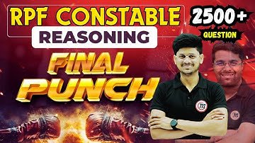 RPF Constable Reasoning Classes | RPF Reasoning Final Revision | Reasoning Classes | by Vikas Sir