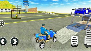 ATV Quad Bike Racing Police Aeroplane Transport Game | ATV Bike Transport Truck Driving | Games 3D screenshot 5