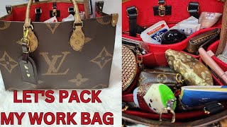 LET'S PACK MY WORK BAG LOUIS VUITTON ONTHEGO MM