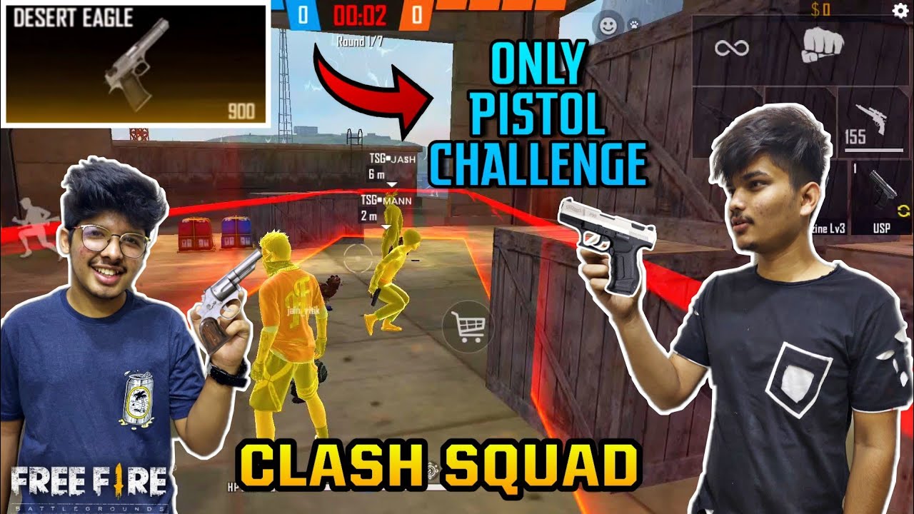 Freefire Clash Squad Duo Vs Squad Only Pistol Challenge Gone Crazy Best Pistol Of Free Fire Youtube