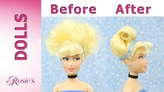 Disney Cinderella Multi Doll Makeover Part 3 - Front Curl Updo