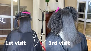 She wanted GROWTH and HEALTHY HAIR 🌱!!! Silk Press Natural Hair!