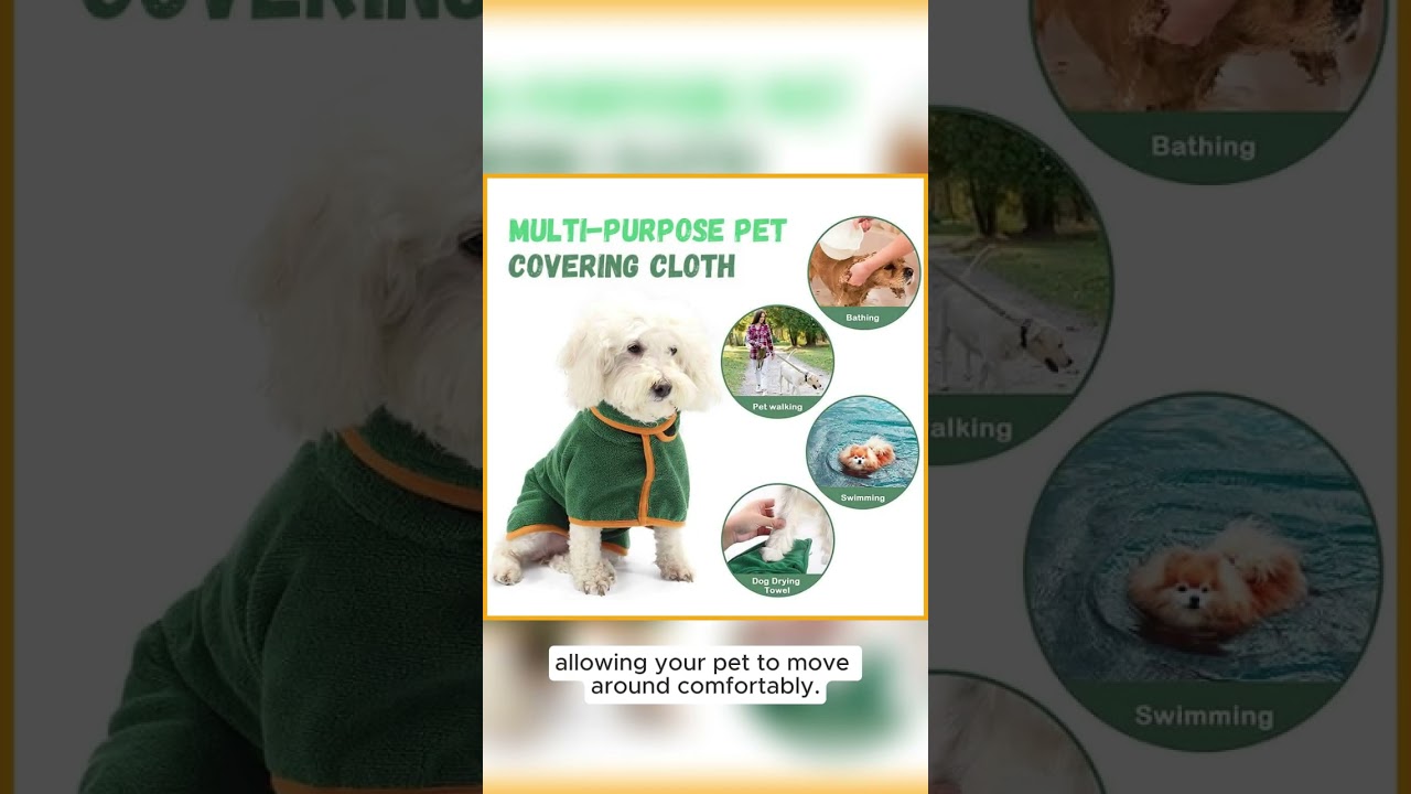 Obejrzyj Absorbent Pet Bathrobe With Waist-wrapped Microfiber w YouTube Obejrzyj Absorbent Pet Bathrobe With Waist-wrapped Microfiber w YouTube