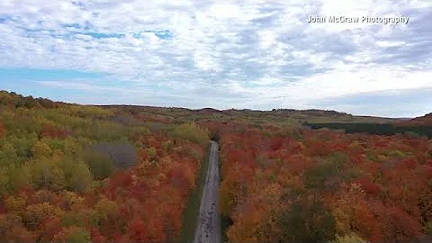 MUST SEE: Stunning drone video shows falls colors in northern Michigan