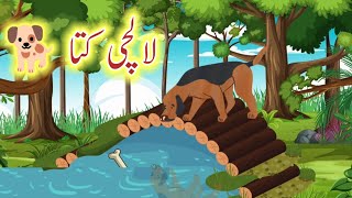 Greedy dog | لالچی کتا  | moral story | Urdu story | Hindi story | birds animals tv |